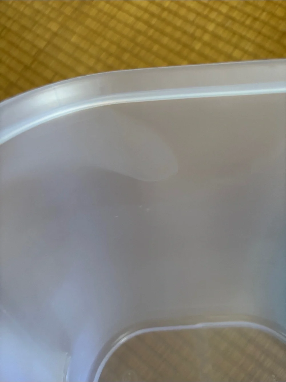 Plastic Kitchen Storage Container with Handle - Light Blue Lid- 1 gallon